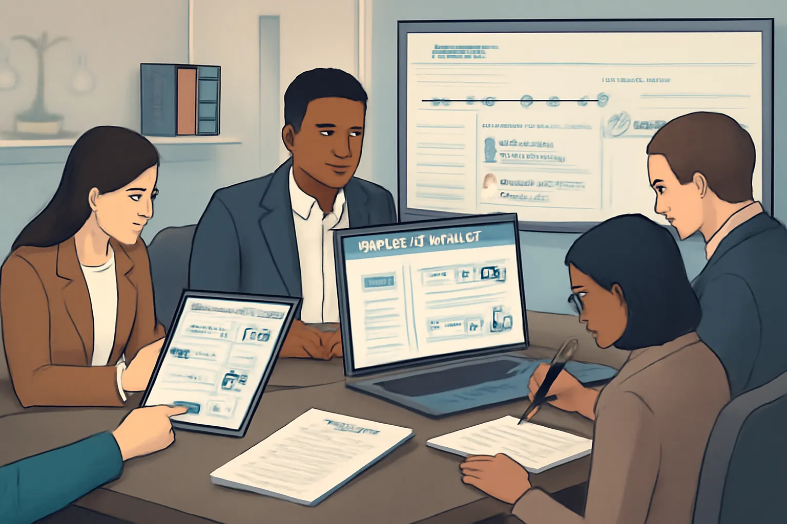 Workspace showing social media SLA dashboard, legal review, and business team collaboration.