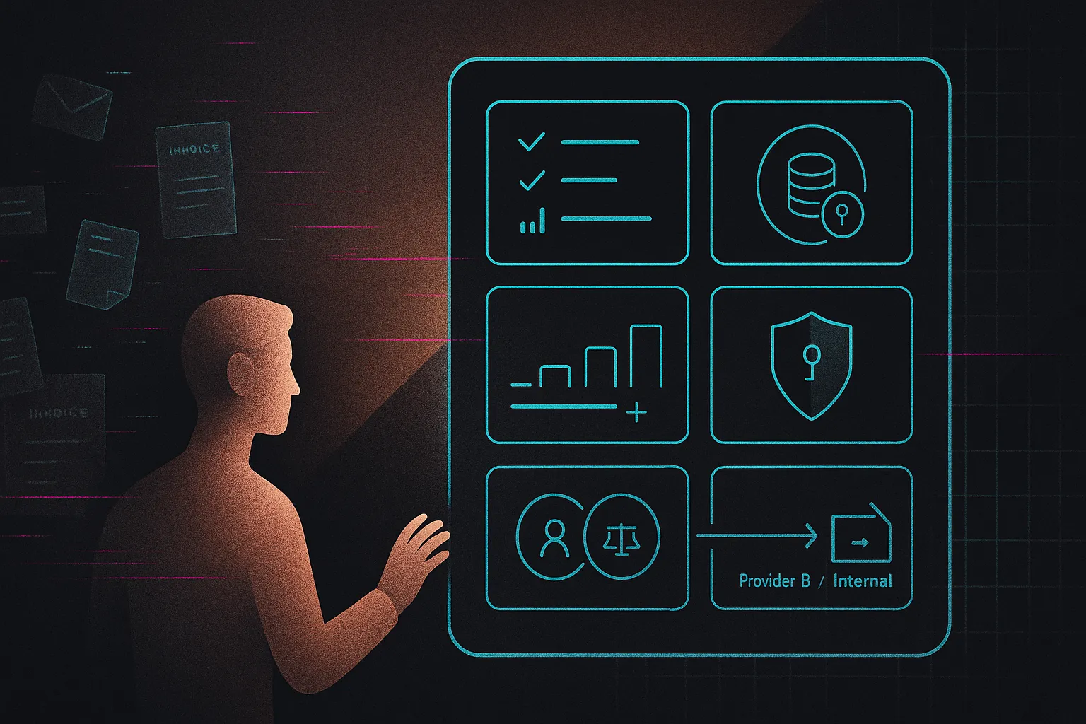 Founder tames messy emails into a structured contract dashboard: financial data under control.