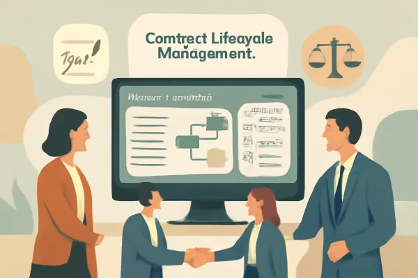 Digital workspace showing contract lifecycle management and legal collaboration for startups