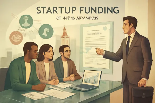 Startup founders and legal advisor collaborating on funding and contracts with KB Partners.