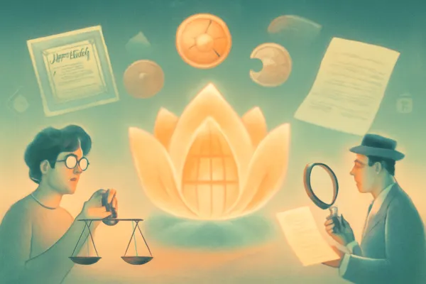 Surreal vintage scene symbolizing startup anti-dilution protection with founders, investors, and contracts.