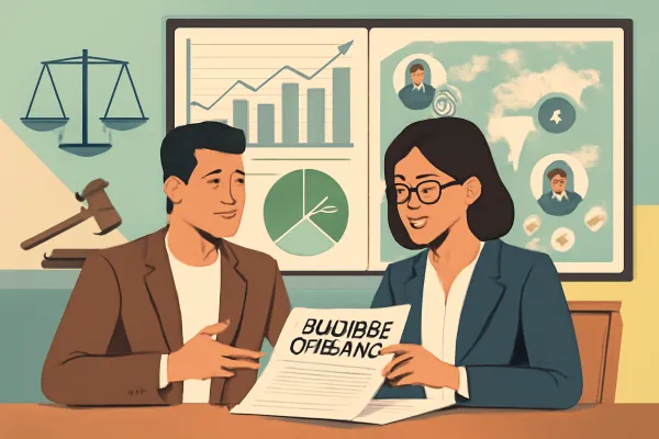 Business founder and lawyer collaborate on Rule 506(c) compliance with digital investor verification.