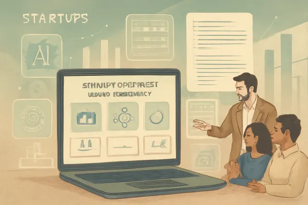 Digital workspace showing vendor contract software dashboard with startup team and legal expert collaboration